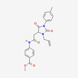 Methyl 4-({[1-(4-methylphenyl)-2,5-dioxo-3-(prop-2-en-1-yl)imidazolidin-4-yl]acetyl}amino)benzoate