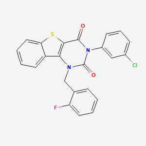 3-(3-chlorophenyl)-1-(2-fluorobenzyl)[1]benzothieno[3,2-d]pyrimidine-2,4(1H,3H)-dione