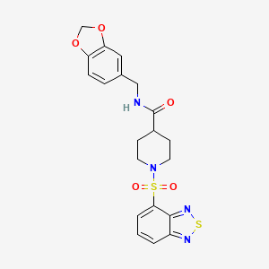 N-(1,3-benzodioxol-5-ylmethyl)-1-(2,1,3-benzothiadiazol-4-ylsulfonyl)piperidine-4-carboxamide