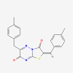 (2E)-6-(4-methylbenzyl)-2-(4-methylbenzylidene)-7H-[1,3]thiazolo[3,2-b][1,2,4]triazine-3,7(2H)-dione