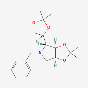 molecular formula C19H27NO4 B1142454 (3AR,4R,6AS)-5-Benzyl-4-((S)-2,2-dimethyl-[1,3]dioxolan-4-YL)-2,2-dimethyl-tetrahydro-[1,3]dioxolo[4,5-C]pyrrole CAS No. 117770-02-2