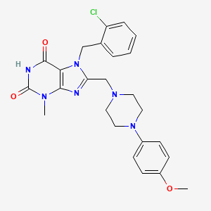 7-[(2-Chlorophenyl)methyl]-8-[[4-(4-methoxyphenyl)piperazin-1-yl]methyl]-3-methylpurine-2,6-dione