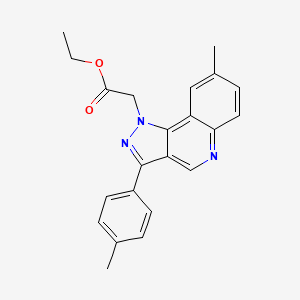 Ethyl 2-[8-methyl-3-(4-methylphenyl)-1H-pyrazolo[4,3-C]quinolin-1-YL]acetate