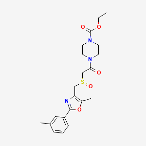 molecular formula C21H27N3O5S B11424563 Ethyl 4-(2-{[5-methyl-2-(3-methylphenyl)-1,3-oxazol-4-YL]methanesulfinyl}acetyl)piperazine-1-carboxylate 