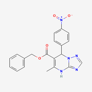 Benzyl 5-methyl-7-(4-nitrophenyl)-4,7-dihydro[1,2,4]triazolo[1,5-a]pyrimidine-6-carboxylate