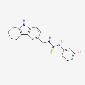 1-(3-Fluorophenyl)-3-[(2,3,4,9-tetrahydro-1H-carbazol-6-YL)methyl]thiourea