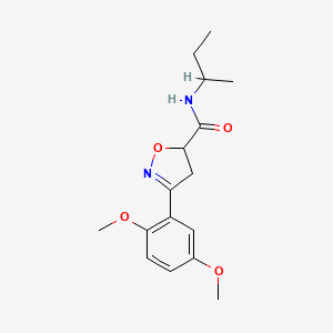 N-(butan-2-yl)-3-(2,5-dimethoxyphenyl)-4,5-dihydro-1,2-oxazole-5-carboxamide