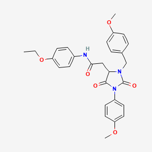 N-(4-ethoxyphenyl)-2-[3-(4-methoxybenzyl)-1-(4-methoxyphenyl)-2,5-dioxoimidazolidin-4-yl]acetamide