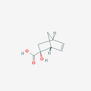 molecular formula C8H10O3 B114246 Bicyclo[2.2.1]hept-5-ene-2-carboxylic acid, 2-hydroxy-, (1R-endo)-(9CI) CAS No. 153923-34-3
