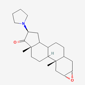 molecular formula C₂₃H₃₅NO₂ B1142460 (2alpha,3alpha,8xi,9xi,14xi,16beta)-16-(Pyrrolidin-1-yl)-2,3-epoxyandrostan-17-one CAS No. 159325-45-8