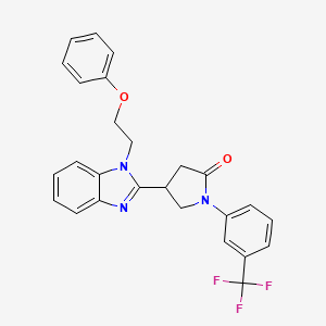 4-[1-(2-phenoxyethyl)-1H-benzimidazol-2-yl]-1-[3-(trifluoromethyl)phenyl]pyrrolidin-2-one