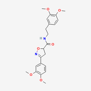 3-(3,4-dimethoxyphenyl)-N-[2-(3,4-dimethoxyphenyl)ethyl]-4,5-dihydro-1,2-oxazole-5-carboxamide