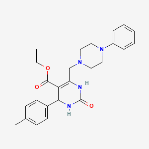 Ethyl 4-(4-methylphenyl)-2-oxo-6-[(4-phenylpiperazin-1-yl)methyl]-1,2,3,4-tetrahydropyrimidine-5-carboxylate