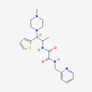 N1-(1-(4-methylpiperazin-1-yl)-1-(thiophen-2-yl)propan-2-yl)-N2-(pyridin-2-ylmethyl)oxalamide