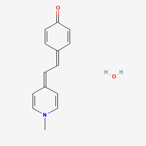 molecular formula C14H15NO2 B1142467 4-[(1-甲基-4(1H)-吡啶亚甲基)亚乙基]-2,5-环己二烯-1-酮水合物 CAS No. 123333-69-7