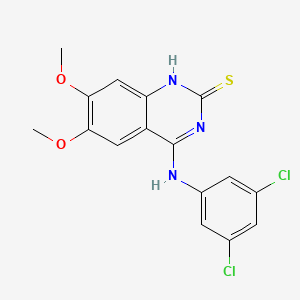 4-[(3,5-Dichlorophenyl)amino]-6,7-dimethoxy-1,2-dihydroquinazoline-2-thione