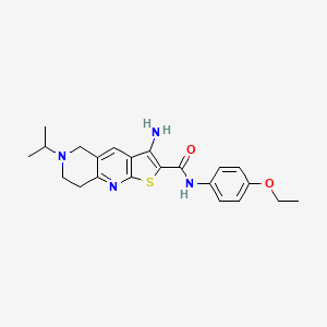 molecular formula C22H26N4O2S B11424693 3-amino-N-(4-ethoxyphenyl)-6-(propan-2-yl)-5,6,7,8-tetrahydrothieno[2,3-b][1,6]naphthyridine-2-carboxamide 