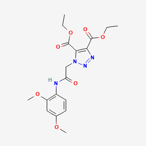 molecular formula C18H22N4O7 B11424705 diethyl 1-{2-[(2,4-dimethoxyphenyl)amino]-2-oxoethyl}-1H-1,2,3-triazole-4,5-dicarboxylate 