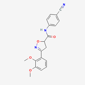 N-(4-cyanophenyl)-3-(2,3-dimethoxyphenyl)-4,5-dihydro-1,2-oxazole-5-carboxamide