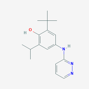 molecular formula C17H23N3O B1142472 2-(1,1-Dimethylethyl)-6-(1-methylethyl)-4-(3-pyridazinylamino)phenol CAS No. 114548-84-4