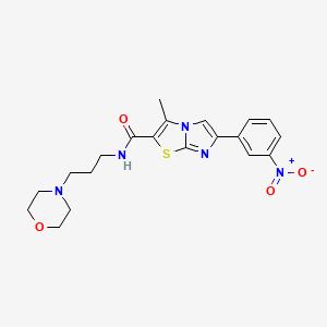 3-methyl-N-(3-morpholinopropyl)-6-(3-nitrophenyl)imidazo[2,1-b]thiazole-2-carboxamide