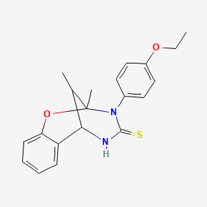 3-(4-ethoxyphenyl)-2,11-dimethyl-2,3,5,6-tetrahydro-4H-2,6-methano-1,3,5-benzoxadiazocine-4-thione