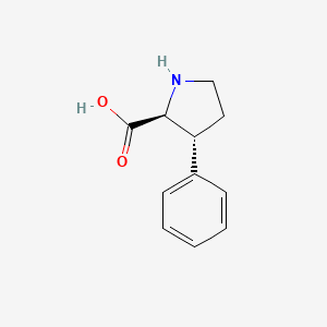 molecular formula C11H13NO2 B1142479 (2S,3R)-3-Phenylpyrrolidine-2-carboxylic acid CAS No. 118758-48-8