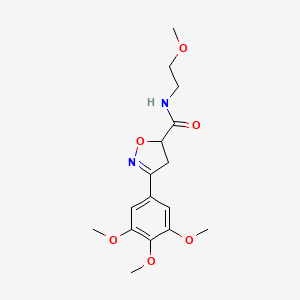 N-(2-methoxyethyl)-3-(3,4,5-trimethoxyphenyl)-4,5-dihydro-1,2-oxazole-5-carboxamide