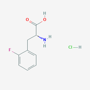 molecular formula C9H10FNO2 B1142480 (R)-2-Amino-3-(2-fluorophenyl)propanoic acid hydrochloride CAS No. 122839-51-4