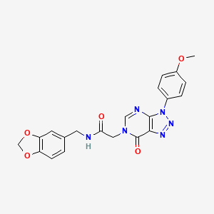 N-(1,3-benzodioxol-5-ylmethyl)-2-[3-(4-methoxyphenyl)-7-oxo-3,7-dihydro-6H-[1,2,3]triazolo[4,5-d]pyrimidin-6-yl]acetamide