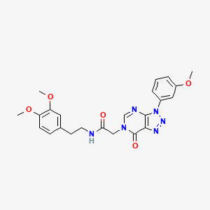 molecular formula C23H24N6O5 B11424839 N-(3,4-dimethoxyphenethyl)-2-(3-(3-methoxyphenyl)-7-oxo-3H-[1,2,3]triazolo[4,5-d]pyrimidin-6(7H)-yl)acetamide 