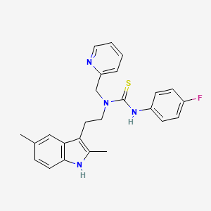 molecular formula C25H25FN4S B11424881 1-(2-(2,5-dimethyl-1H-indol-3-yl)ethyl)-3-(4-fluorophenyl)-1-(pyridin-2-ylmethyl)thiourea 