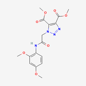 molecular formula C16H18N4O7 B11424889 dimethyl 1-{2-[(2,4-dimethoxyphenyl)amino]-2-oxoethyl}-1H-1,2,3-triazole-4,5-dicarboxylate 