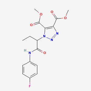 dimethyl 1-{1-[(4-fluorophenyl)amino]-1-oxobutan-2-yl}-1H-1,2,3-triazole-4,5-dicarboxylate