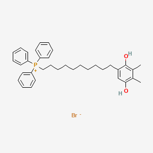molecular formula C₃₆H₄₄BrO₂P B1142491 (10-(2,5-Dihydroxy-3,4-dimethylphenyl)decyl)triphenylphosphonium bromide CAS No. 1146973-74-1