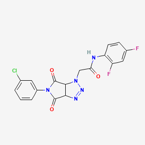 2-[5-(3-chlorophenyl)-4,6-dioxo-4,5,6,6a-tetrahydropyrrolo[3,4-d][1,2,3]triazol-1(3aH)-yl]-N-(2,4-difluorophenyl)acetamide