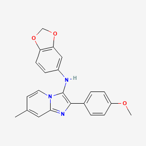 N-(1,3-benzodioxol-5-yl)-2-(4-methoxyphenyl)-7-methylimidazo[1,2-a]pyridin-3-amine