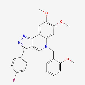 3-(4-fluorophenyl)-7,8-dimethoxy-5-(2-methoxybenzyl)-5H-pyrazolo[4,3-c]quinoline