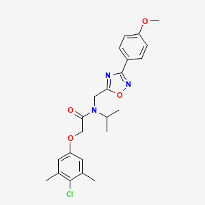 2-(4-chloro-3,5-dimethylphenoxy)-N-{[3-(4-methoxyphenyl)-1,2,4-oxadiazol-5-yl]methyl}-N-(propan-2-yl)acetamide