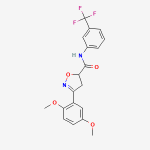 3-(2,5-dimethoxyphenyl)-N-[3-(trifluoromethyl)phenyl]-4,5-dihydro-1,2-oxazole-5-carboxamide