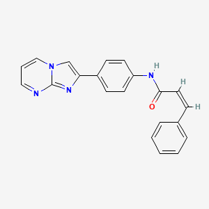 (Z)-N-(4-(imidazo[1,2-a]pyrimidin-2-yl)phenyl)-3-phenylacrylamide