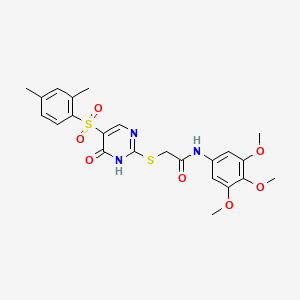 2-((5-((2,4-dimethylphenyl)sulfonyl)-6-oxo-1,6-dihydropyrimidin-2-yl)thio)-N-(3,4,5-trimethoxyphenyl)acetamide