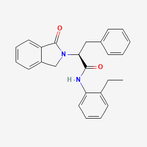 molecular formula C25H24N2O2 B11425028 N-(2-Ethylphenyl)-2-(1-oxo-2,3-dihydro-1H-isoindol-2-YL)-3-phenylpropanamide CAS No. 1217827-65-0