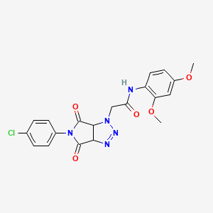 2-[5-(4-chlorophenyl)-4,6-dioxo-4,5,6,6a-tetrahydropyrrolo[3,4-d][1,2,3]triazol-1(3aH)-yl]-N-(2,4-dimethoxyphenyl)acetamide