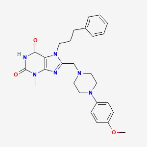 8-{[4-(4-methoxyphenyl)piperazin-1-yl]methyl}-3-methyl-7-(3-phenylpropyl)-3,7-dihydro-1H-purine-2,6-dione