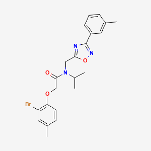 2-(2-bromo-4-methylphenoxy)-N-{[3-(3-methylphenyl)-1,2,4-oxadiazol-5-yl]methyl}-N-(propan-2-yl)acetamide