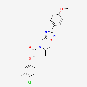 2-(4-chloro-3-methylphenoxy)-N-{[3-(4-methoxyphenyl)-1,2,4-oxadiazol-5-yl]methyl}-N-(propan-2-yl)acetamide