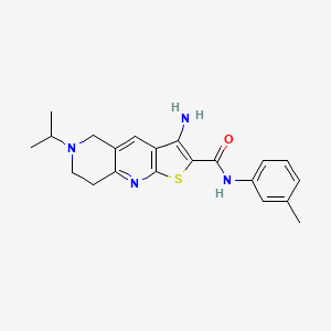 molecular formula C21H24N4OS B11425096 3-amino-N-(3-methylphenyl)-6-(propan-2-yl)-5,6,7,8-tetrahydrothieno[2,3-b][1,6]naphthyridine-2-carboxamide 