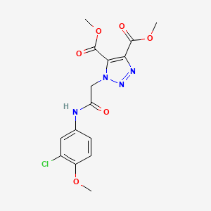 molecular formula C15H15ClN4O6 B11425108 dimethyl 1-{2-[(3-chloro-4-methoxyphenyl)amino]-2-oxoethyl}-1H-1,2,3-triazole-4,5-dicarboxylate 