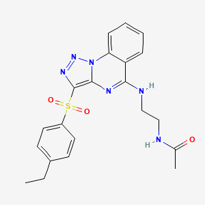 N-[2-({3-[(4-ethylphenyl)sulfonyl][1,2,3]triazolo[1,5-a]quinazolin-5-yl}amino)ethyl]acetamide